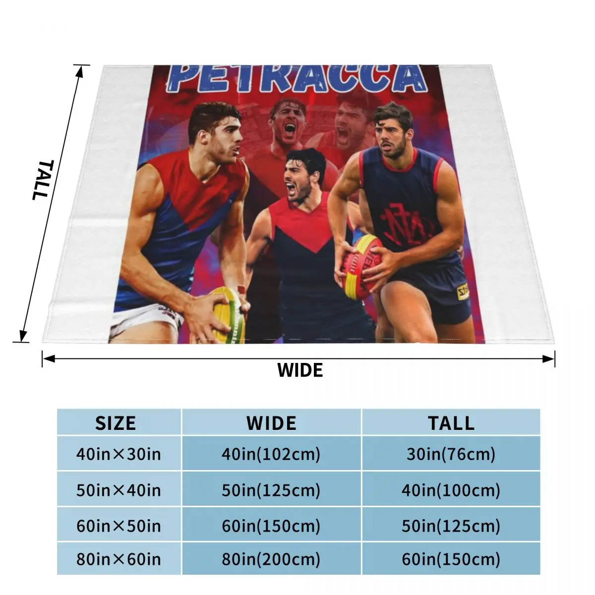 Christian Petracca Melbourne Football Club AFL An Ultra-Soft Micro Fleece Blanket