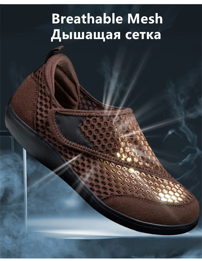 Neue Modische Herren-Sneaker Atmungsaktive Paar-Schuhe mit Breiter Zehenbox Barfußschuhe Bequeme Diabetiker-Schuhe Mesh Herren Freizeitschuhe zum Gehen – Detail 4