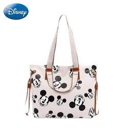 Płócienna torba Disney Mickey Mouse damska torba o dużej pojemności torba na uchwyt na ramię damska torba kurierska wiadro Casual Tote