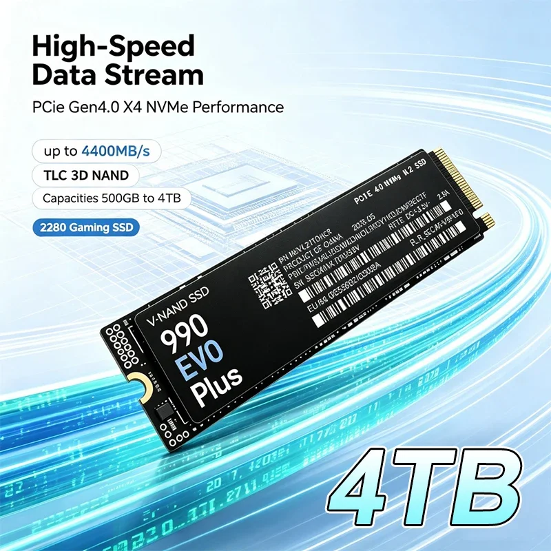7400MB/s Internal M.2 NVMe SSD 990 EVO Plus PCIe Gen4.0 X4 TLC 3D NAND 500GB 1TB 2TB 4TB 2280 Gaming Drive For PS5 PC Laptop