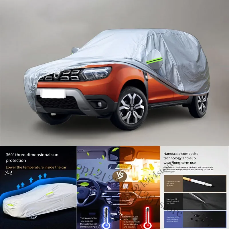 

For Dacia Duster fit Outdoor Protection Full Car Covers Snow Cover Sunshade Waterproof Dustproof Exterior Car cover