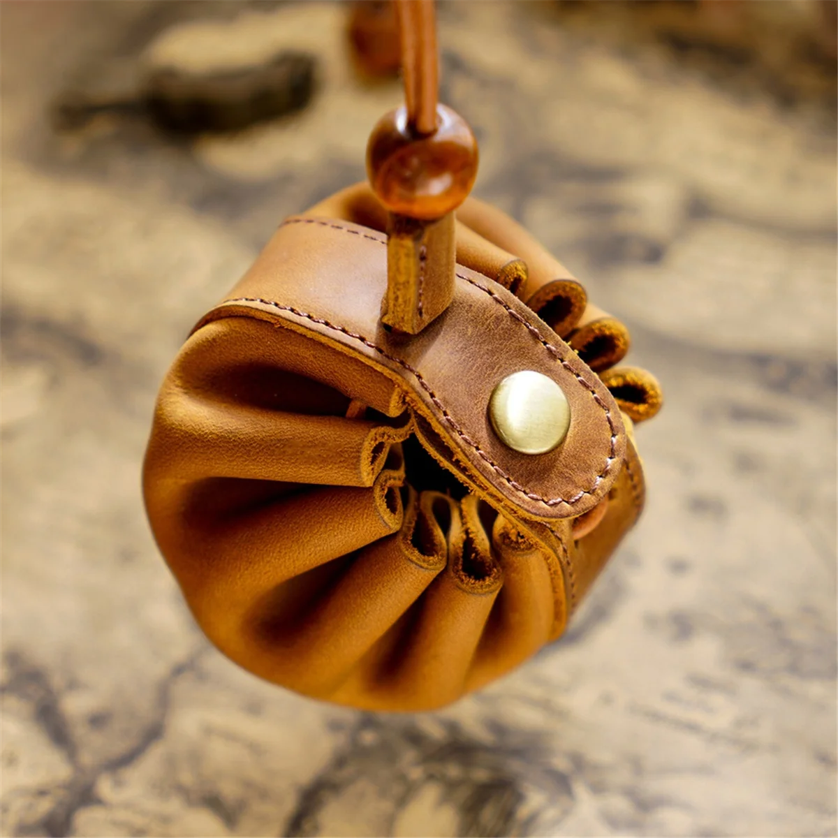 HHTL Vintage Medieval Artificial Leather Dice Bag - Drawstring Pouch for , Game Role Playing Games, Coin Storage