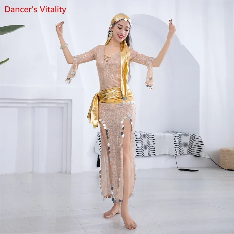 Belly Dance Performance Costume Dress Customized Adult Child Bellydance Baladi Shabbi Competiton Clothing Robe Cheap Clothes