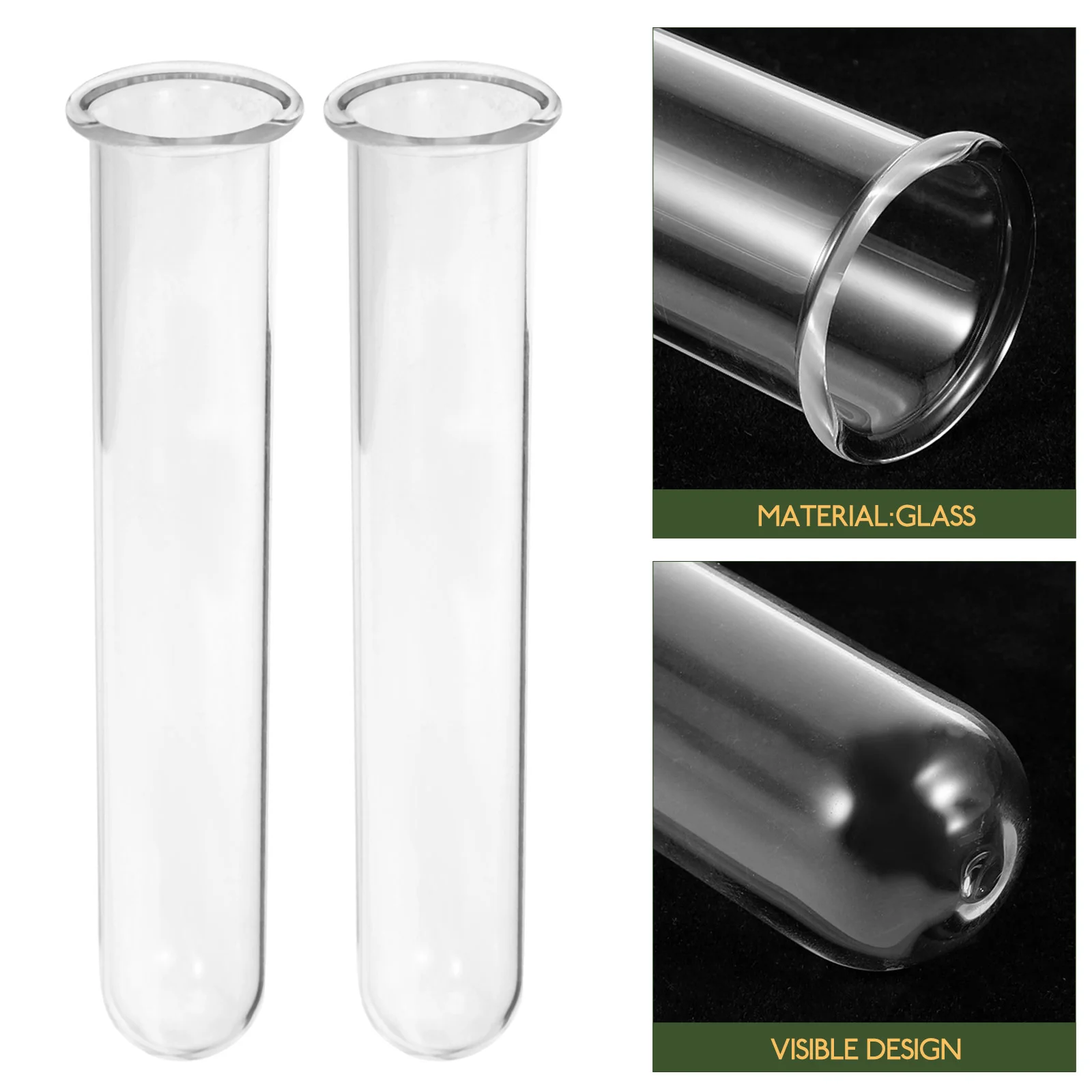 4 Pcs Hydroponic Test Tubes For Plants Flower Pots Glass Desk Propagation Station Hanging Clear Test Tubes For Plants