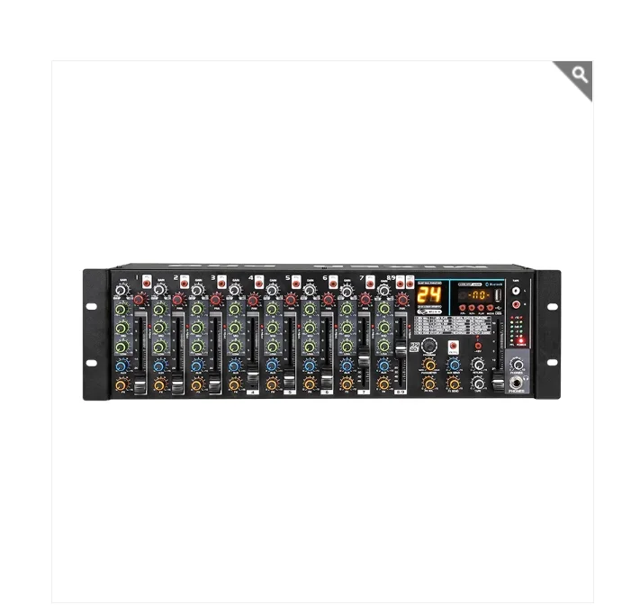 

9 Channel Professional Audio Mixer with case Console DJ Controller Factory Price for Karaoke Stage Show New Design Hot Sell