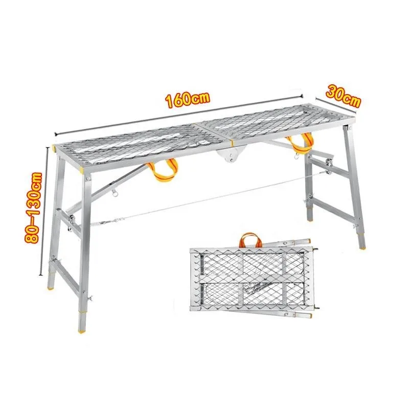 Multifunctional modern galvanized steel folding ladder, bearing 250 kg, suitable for construction