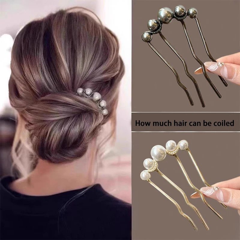 

Pearl Delicate Alloy Hairpin Updid Hairpin Feminine Temperament Thin Strip Hairpin Hair Accessories