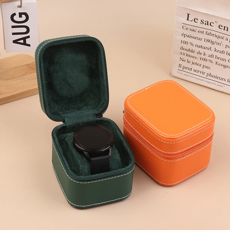 Erweiterte PU Leder Auto Linie Uhr Box Business Taschenuhr Tragbare Reißverschluss Mode Einzel Uhr Verpackung Aufbewahrungsbox