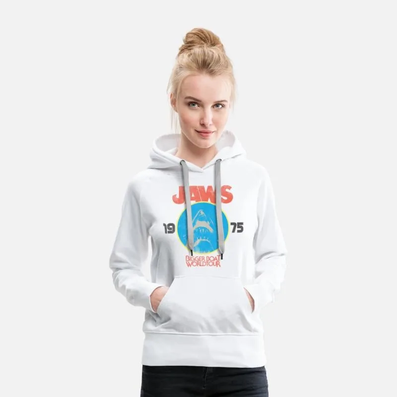 

Хлопковая толстовка с принтом на тему фильма Jaws Celebrate The Classic Film Jaws с крутой хлопковой толстовкой с культовым логотипом акулы