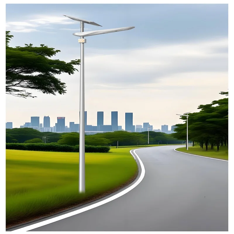 Laihong IP65 60W 80W Install Waterproof Outdoor LED All in One Two Integrated Solar Panel Power Street Road Garden Lamp view 4