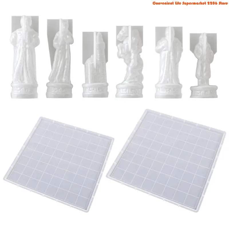 E06E Epoxy Craft Mold with Chess Theme for Display and Gift Projects