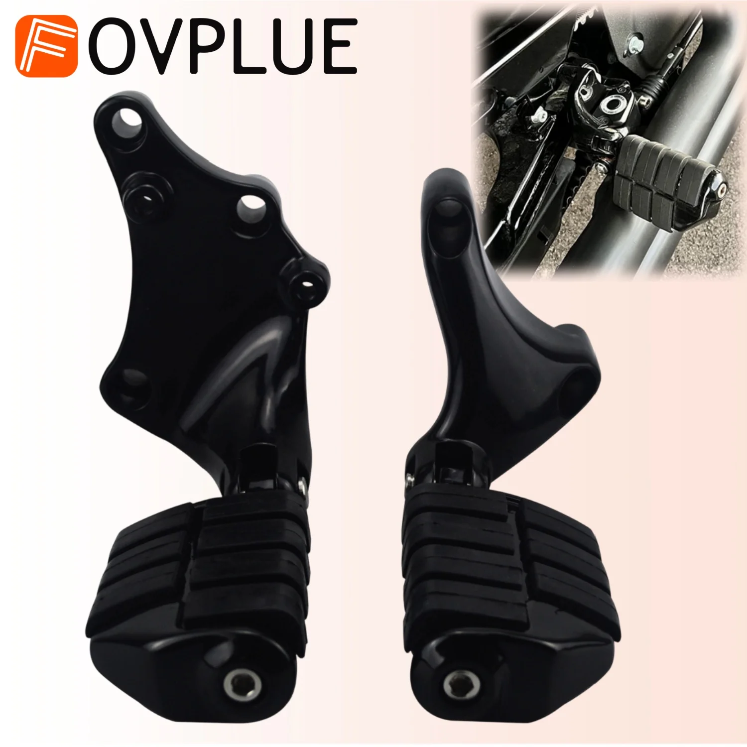 Motorcycle accessories Passenger Foot pegs Black Pedal Mount Kit For Harley Sportster Iron XL 883 1200 48 72 XL1200V 2014-2022
