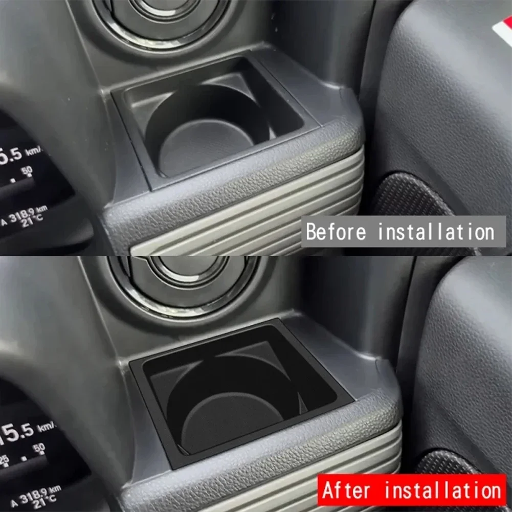 Accessory Black RHD Dashboard Cup Holder Custom Fit Design Easy Installation Process High Universality Fitment