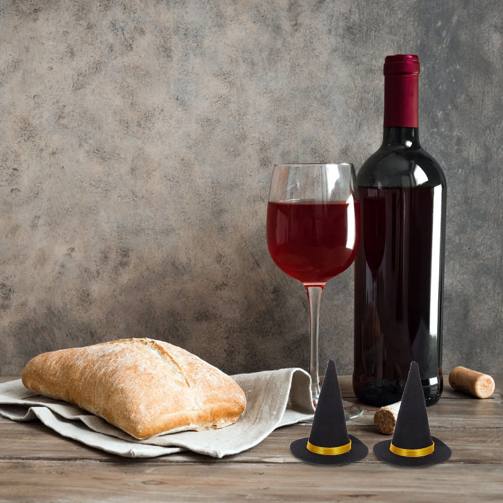 

24pcs Mini Felt Witch Hats 3Cm Halloween Bottle Toppers For Wine Cupcake Decor Party Favors Diy Craft Accessories Spooky Home