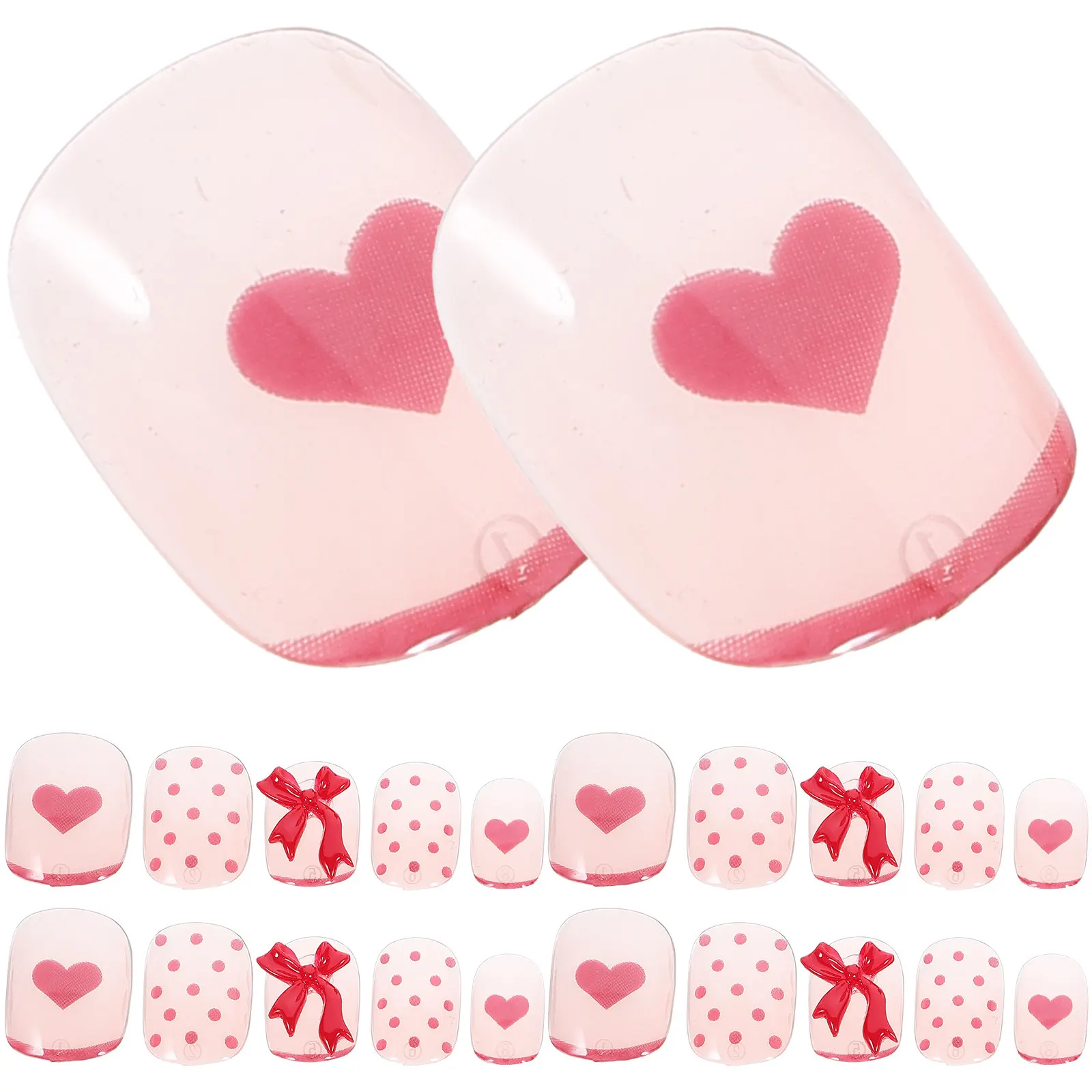 

24Pcs Press on Fake Nails with Delicate Designs Glue on Nails for Women Daily Wear Special Events Nail Art Manicure Accessories