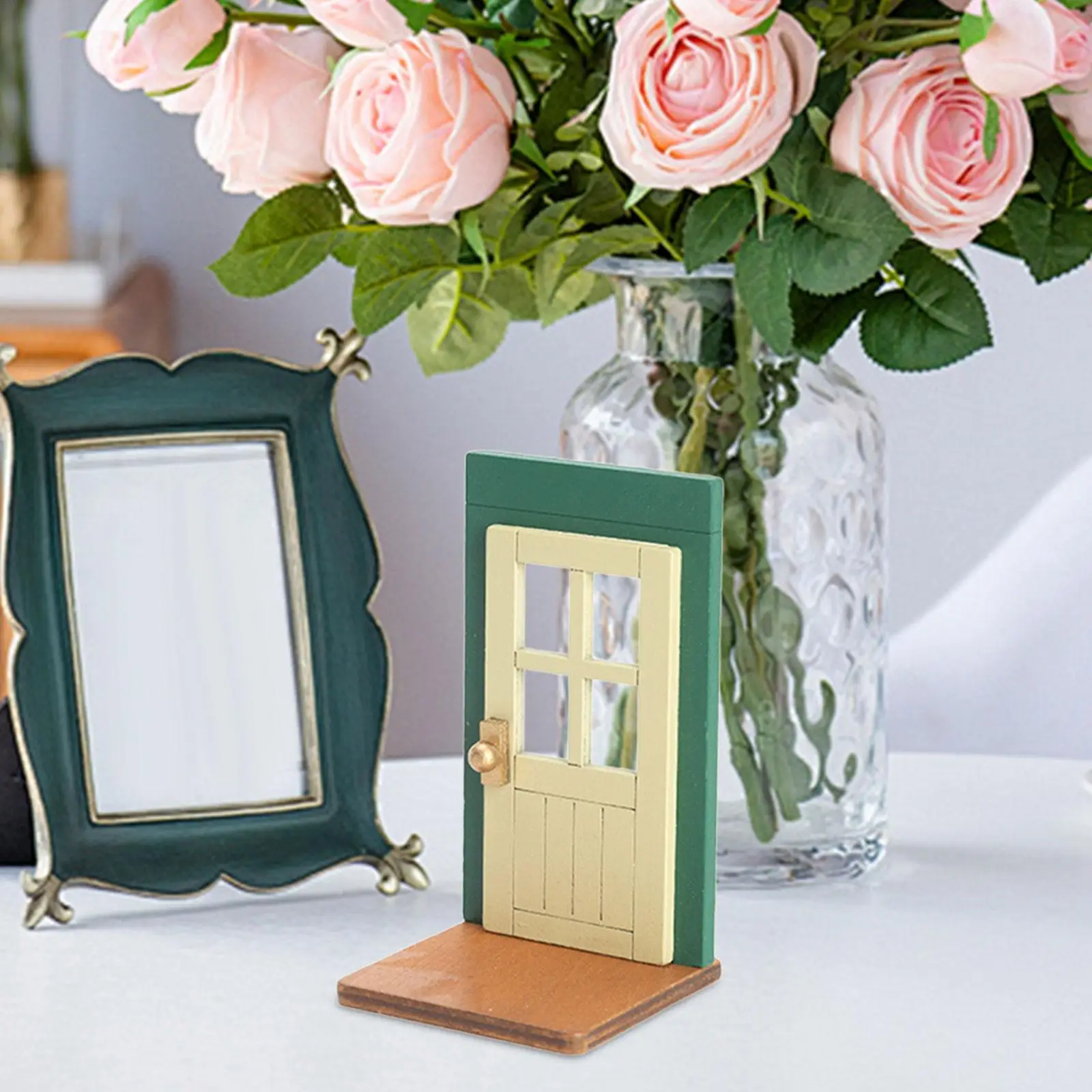 

Dollhosue аксессуары для деревянной двери Декор DIY аксессуары Неокрашенная мебель для детей миниатюрная дверь для кукольного домика