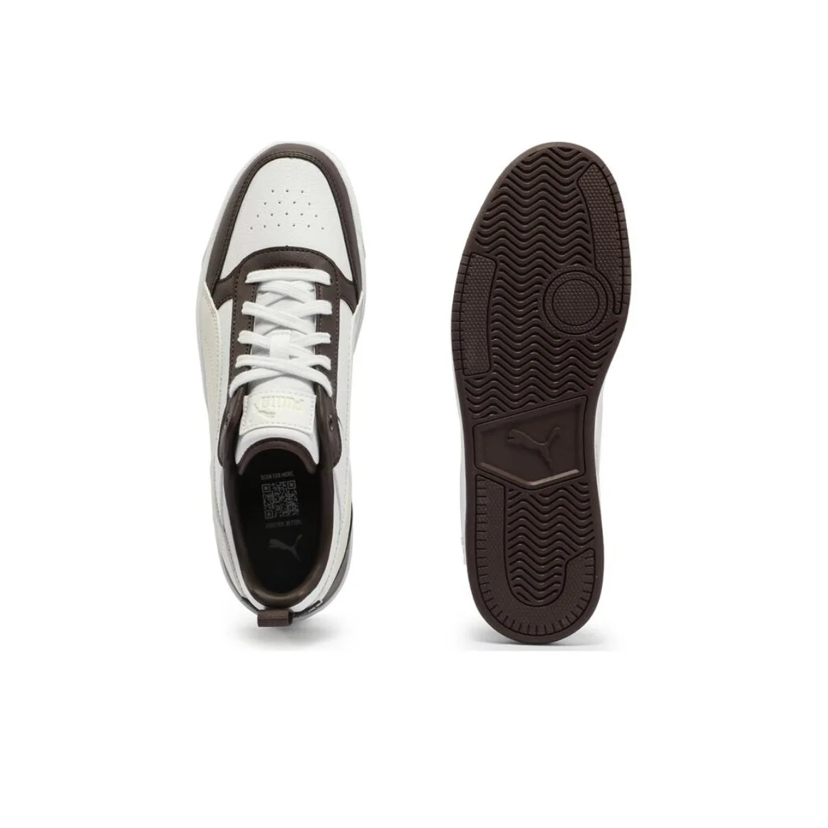 PUMA DRIBBLE Abrasion Resistant Low top Skateboard Shoes Unisex White Black 400326-02