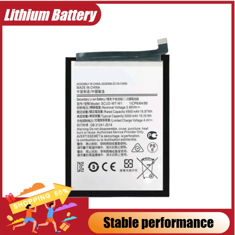 

3.85V 5000mAh Phone Battery SCUD-WT-W1 For Samsung Galaxy A22 5G SM-A226B 5G SM-A146U F42 5G A14 A146B A146P A146W