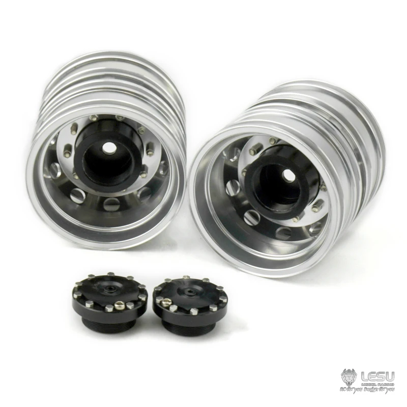 LESU RC Parts W-2048 Metal Rear Wheel Hub for 1/14 RC DIY Tamiyaya  Model Truck HEX Brake TH11500