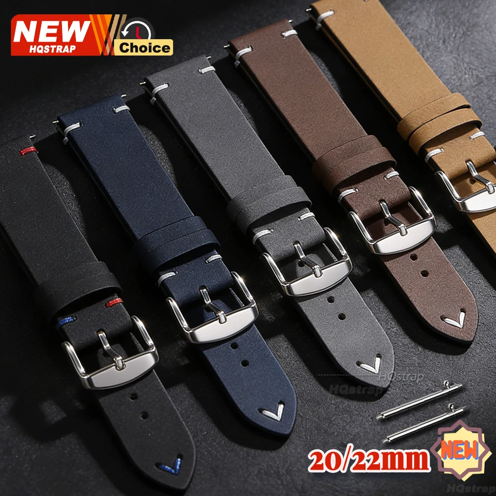 18mm 20mm 22mm PU-Armband mit Naht für Samsung Watch6/5/4/7 40mm 44mm Armband für Huawei Watch Schnellverschluss-Armband Universal