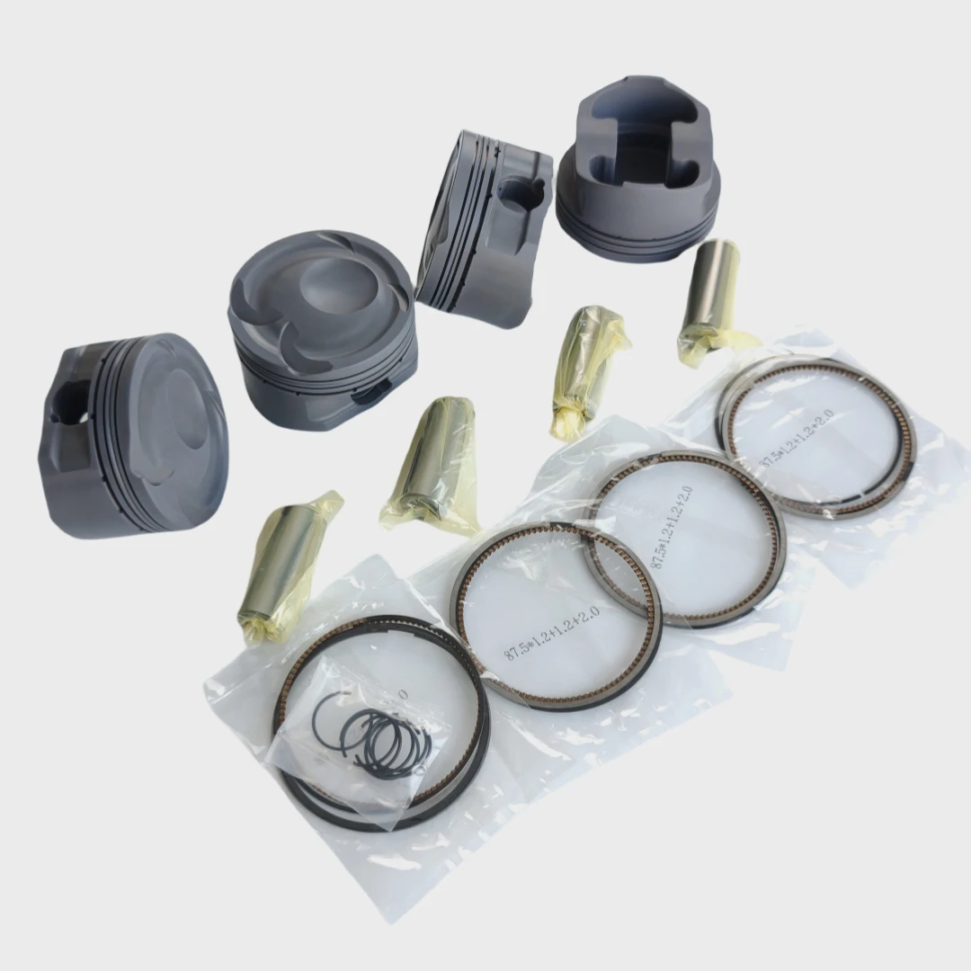 Custom 4032 Forged Piston Set for Mustang 2.3L EcoBoost 2015-2023 87.5mm Bore 9.5:1 Compression High Power Includes Rings