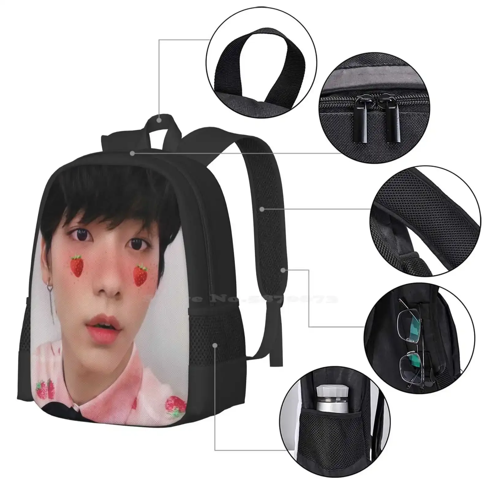 Txt Soobin [Txt Vol.Eight] رائجة البيع حقيبة مدرسية على ظهره حقائب الموضة Txt Blue Hour Kpop Txt Taehyun Txt Beomgyu Txt Soobin Txt