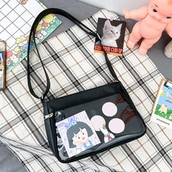 Japanese Harajuku Ita Bag for Women Transparent Pocket Itabag High School Girls