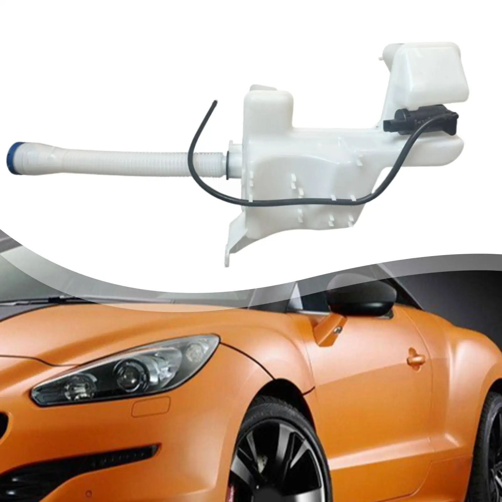 Easy to Install Glass Fluid Reservoir Portable Leakproof Windshield Cleaner Container for Peugeot 308CC RCZ 6431P5 6431L2