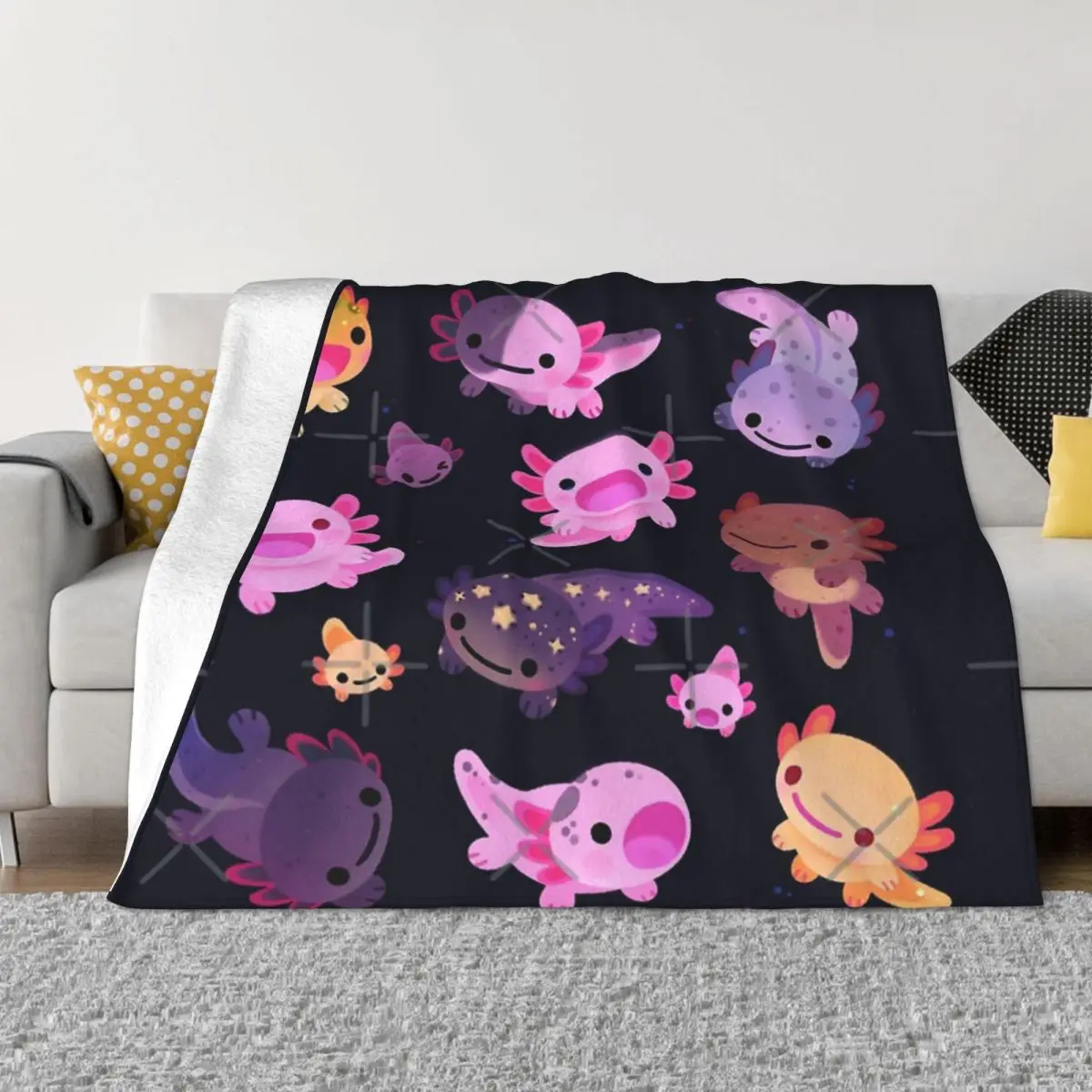 

Аниме одеяла Happy Axolotl, одеяла для кровати, одеяла и пледы