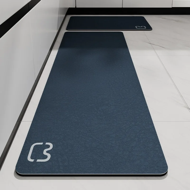 

Kitchen Floor Mat Non-slip Waterproof Oil-proof Carpet Minimalist Solid Color Long Rug Home Decoration Large Size Foot Mats 양탄자