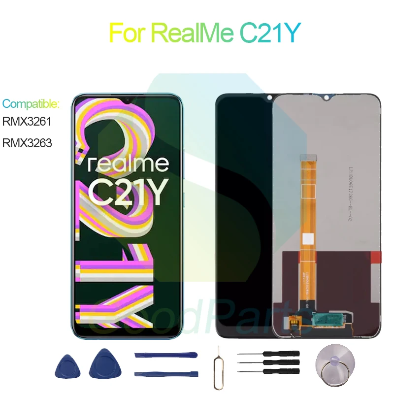 

For RealMe C21Y LCD Display Screen 6.5" RMX3261, RMX3263 C21Y Touch Digitizer Assembly Replacement