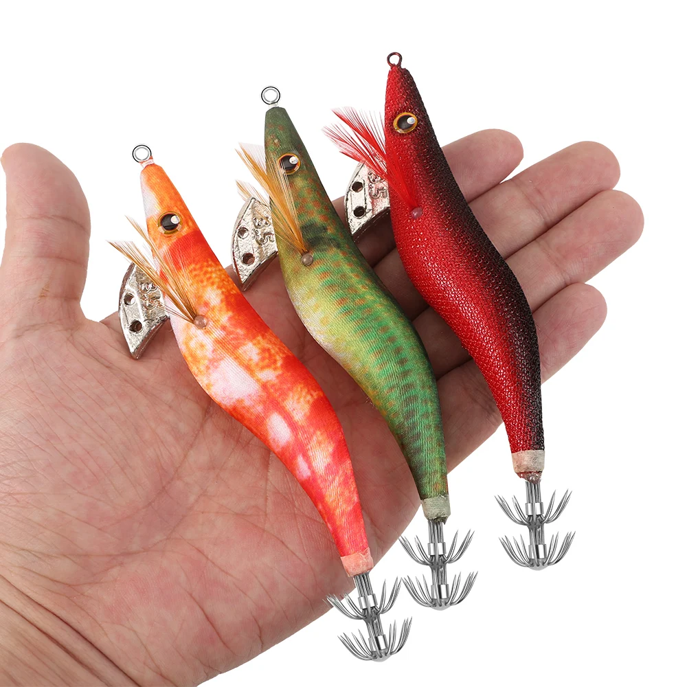 FSDZSO Squid Bait 2.5# 3.0# 3.5# Artificial Jigging Lures Slow Sinking Strong Hooks Sea Fishing Octopus Cuttlefish Luminous EGI - view 6