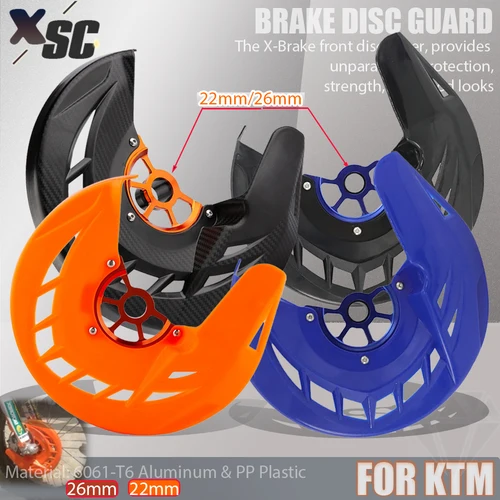 Imagen 1 del producto Cubierta de freno de motocicleta, protector de disco de freno delantero de 22mm y 26mm para KTM 125 150 200 250 300 350 450 500 EXC EXC-F EXC EXC-F 2016-2023