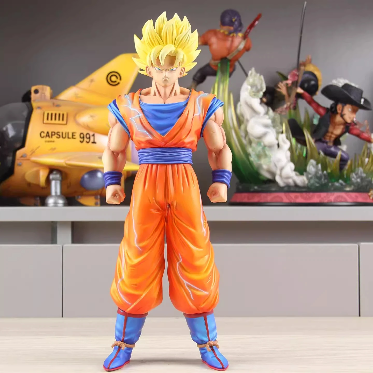 متوفر في المخزون Jt Studio لعبة دراغون بول جوكو سوبر سايان 1 و سوبر سايان 2 تمثال أنيمي الشكل حلية نموذج دمى هدايا #3