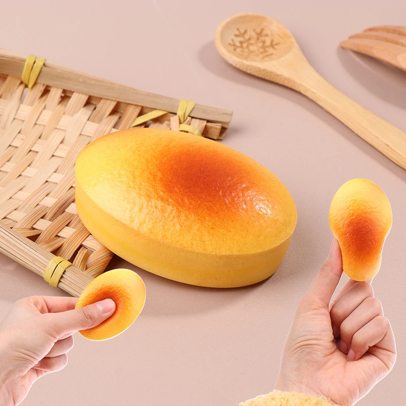 Super Soft Oval Cheese Cake Steamed Cake Slow rebound Knead toy Decompression finger sucking toy