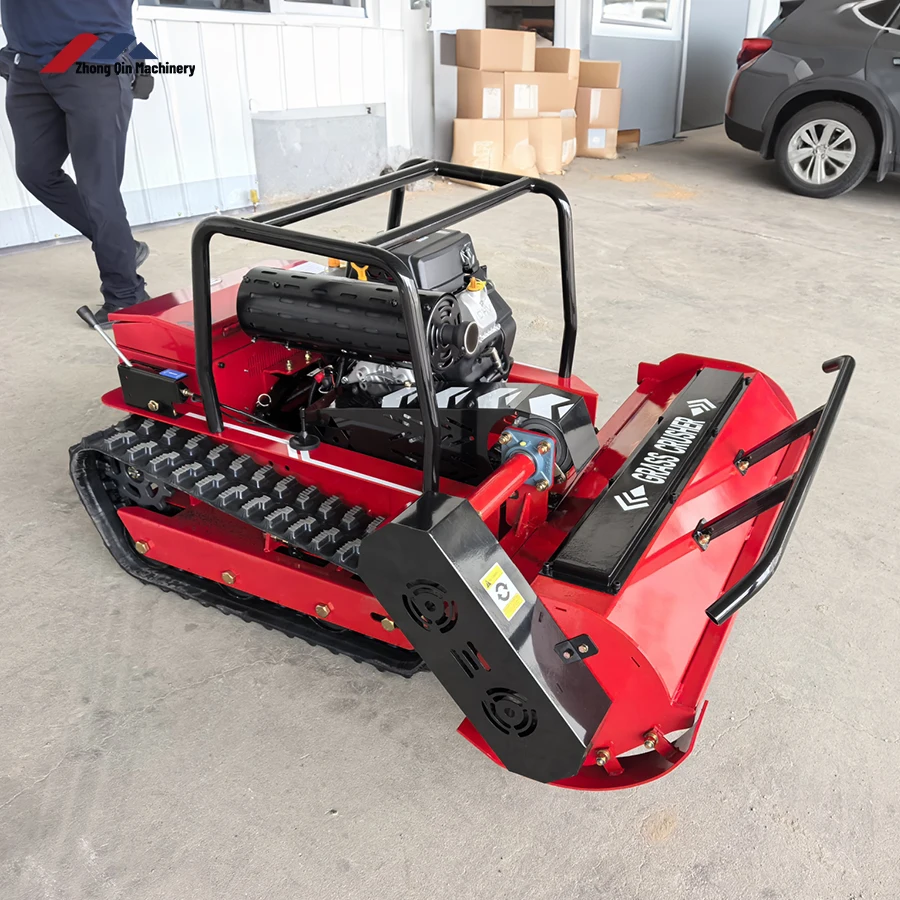 Factory Directly Supply Remote Control Mowers Crawler Robot Lawn Mower 1200mm 800mm 1000mm Remote Control Crawler Lawn Mower