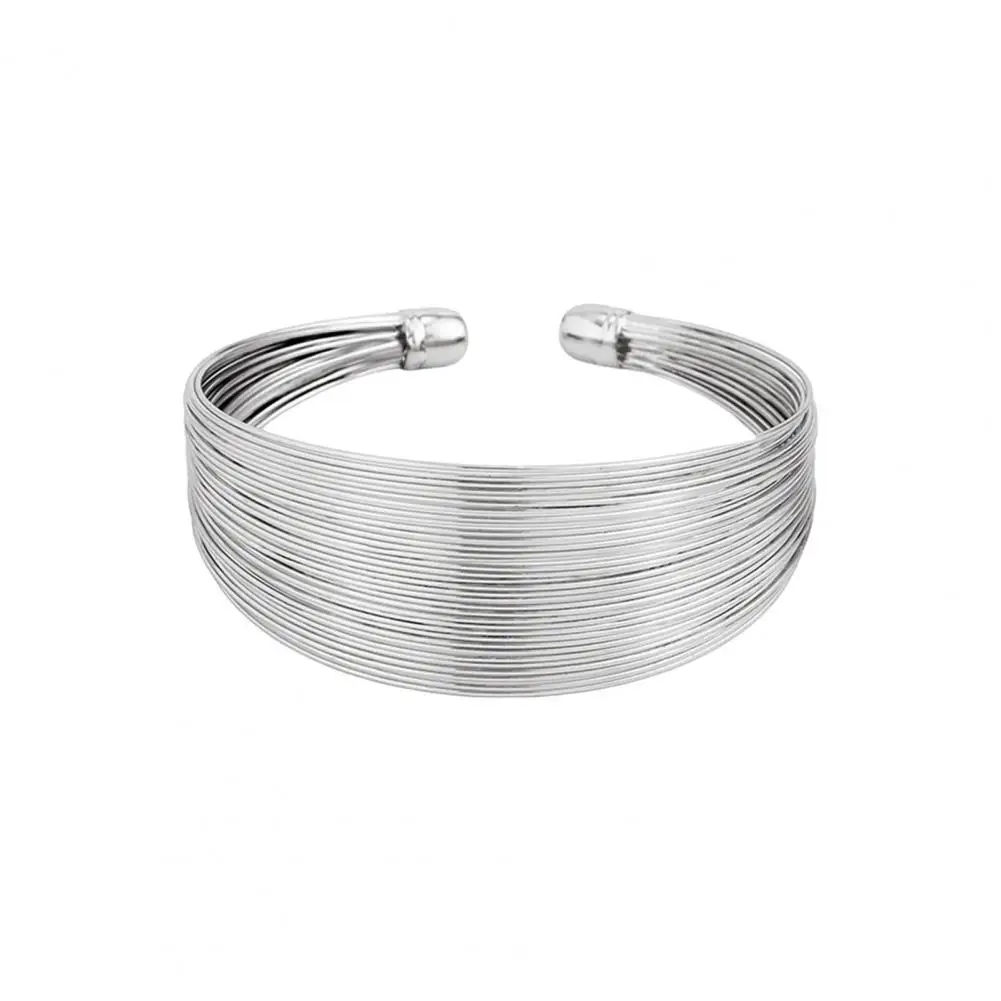 Women Bangle Wire Wide Open Adjustable Individual Alloy Metallic Hip Hop Club Party Wrist Jewelry Retro Punk Bracelet 합금 팔찌