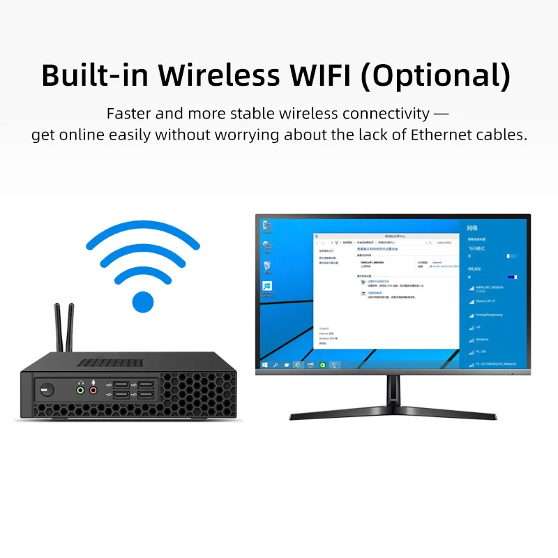 ПК Mini Nuc 8 ГБ Ram 256 ГБ SSD Core I3 6100 Bare Bone Game Mini Gaming 2025 Дешевый компьютер Настольный ПК