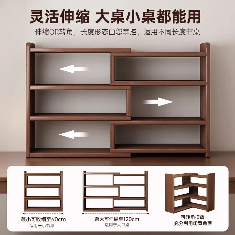 رف كتب زاوية، جدار متكامل من الخشب الصلب، خزانة تلسكوبية، رف تخزين مكتبي منزلي، خزانة بسيطة