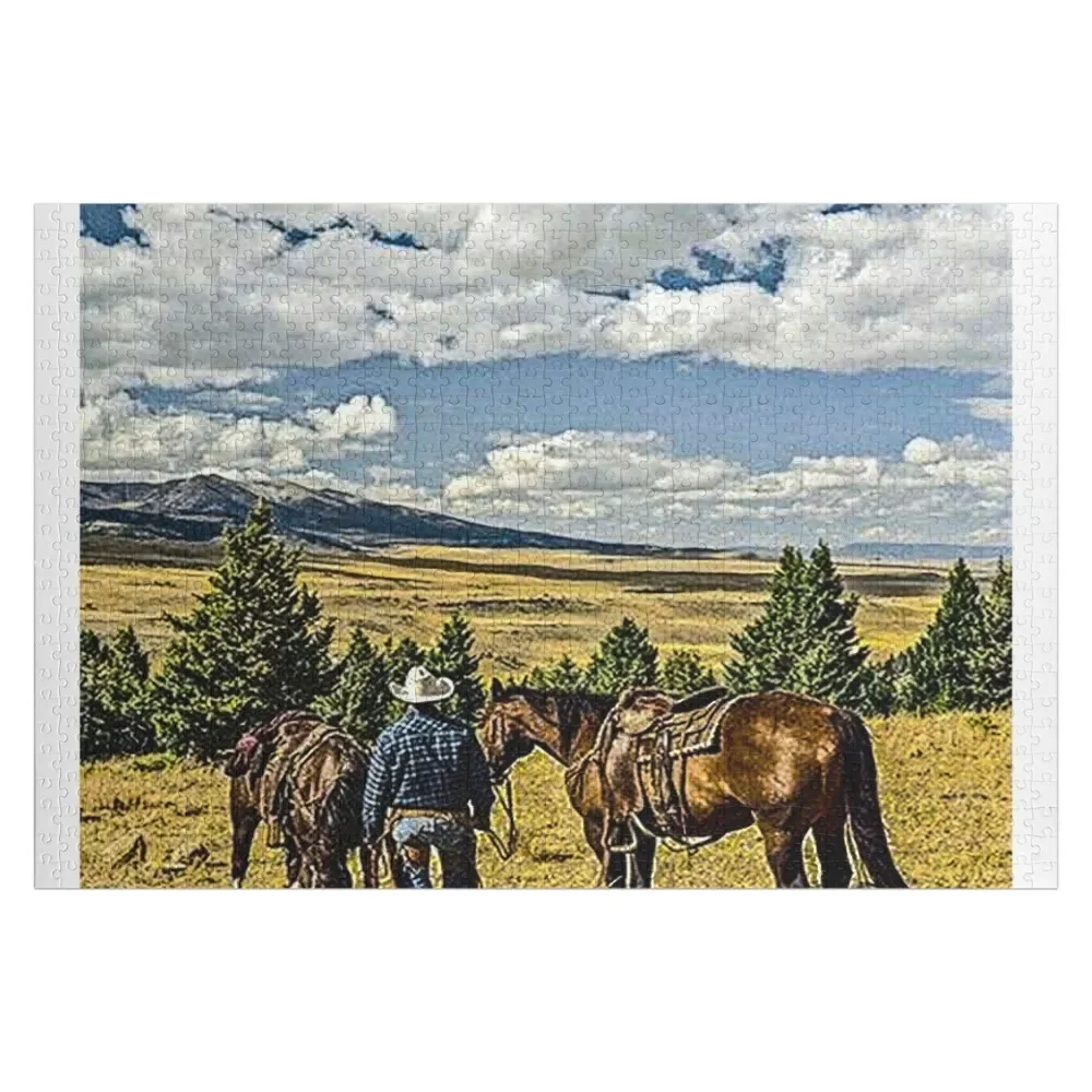 

fwc 5217 old west wild cowboy Jigsaw Puzzle Diorama Accessories Customs With Photo Puzzle