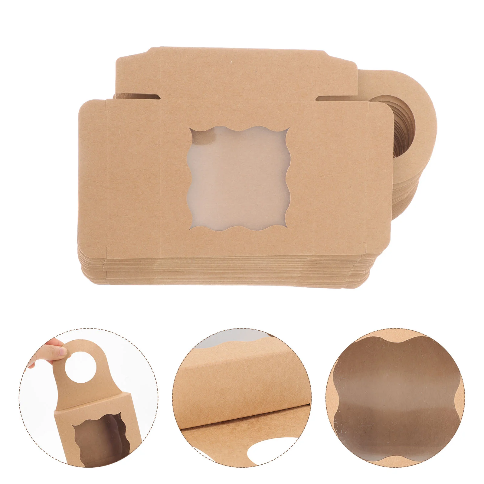 

25 Pcs Decorative Storage Case Bottle Hanger Favor Boxes Supply Packing Home Organizer Kraft Holder Cheese Hanging