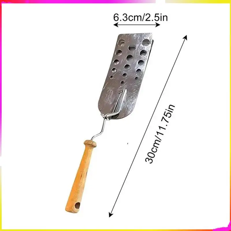 M04K уличная лопатка для барбекю из нержавеющей стали с прорезями, портативный скребок для гамбургеров, посуда