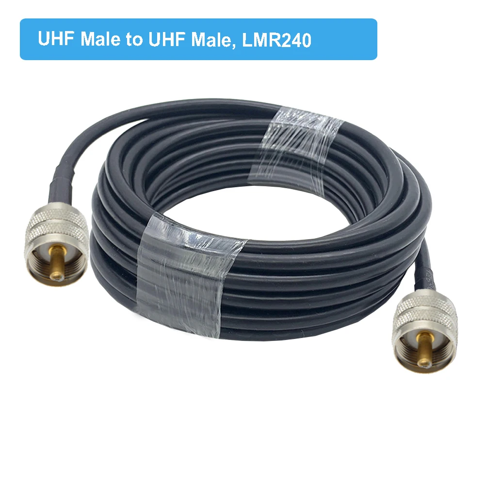 BEVOTOP LMR240 Cable PL259 UHF male to UHF male connector RF Adapter Coaxial Cable 50ohm 50-4 Pigtail Ham Radio Extension Cord
