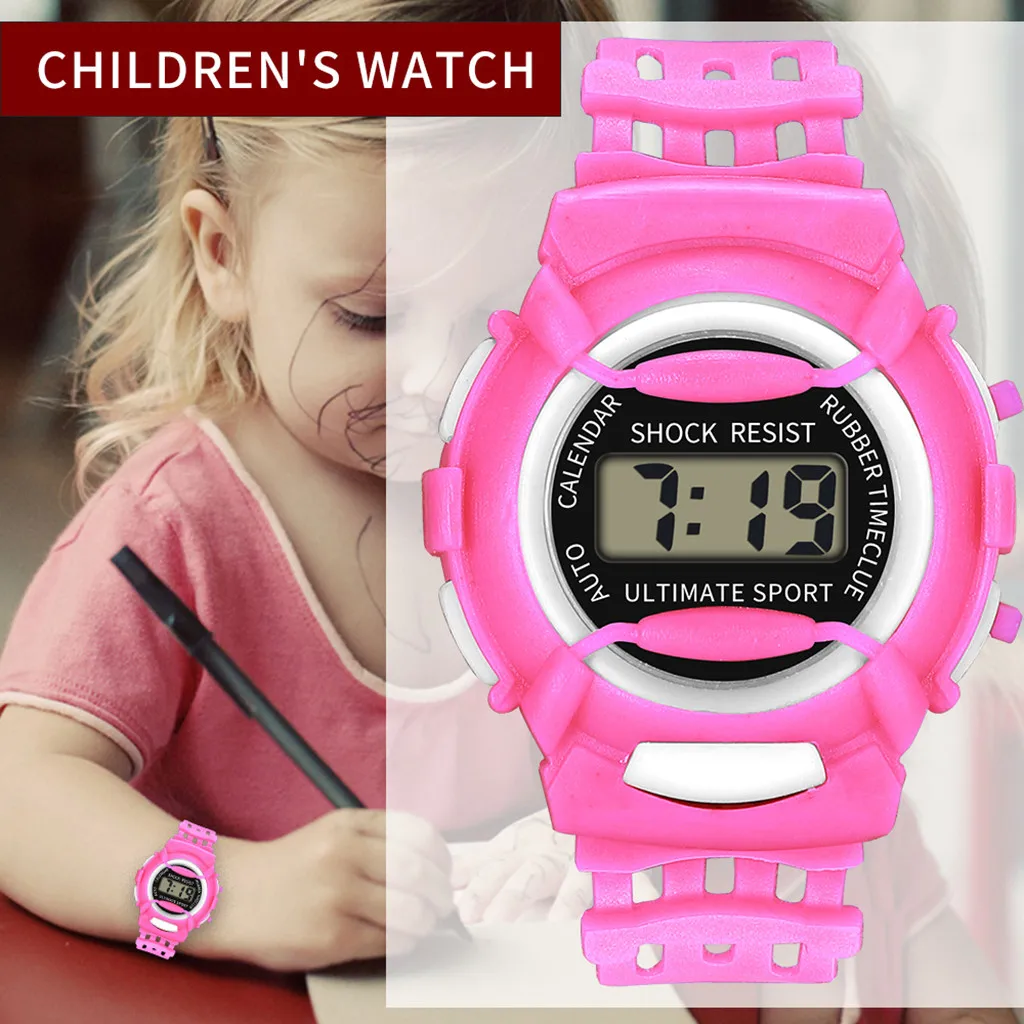 

Children Girls Analog Digital Sport LED Electronic Waterproof Wrist Watch New Boys Alarm Date Luminous Student Electronic Clock