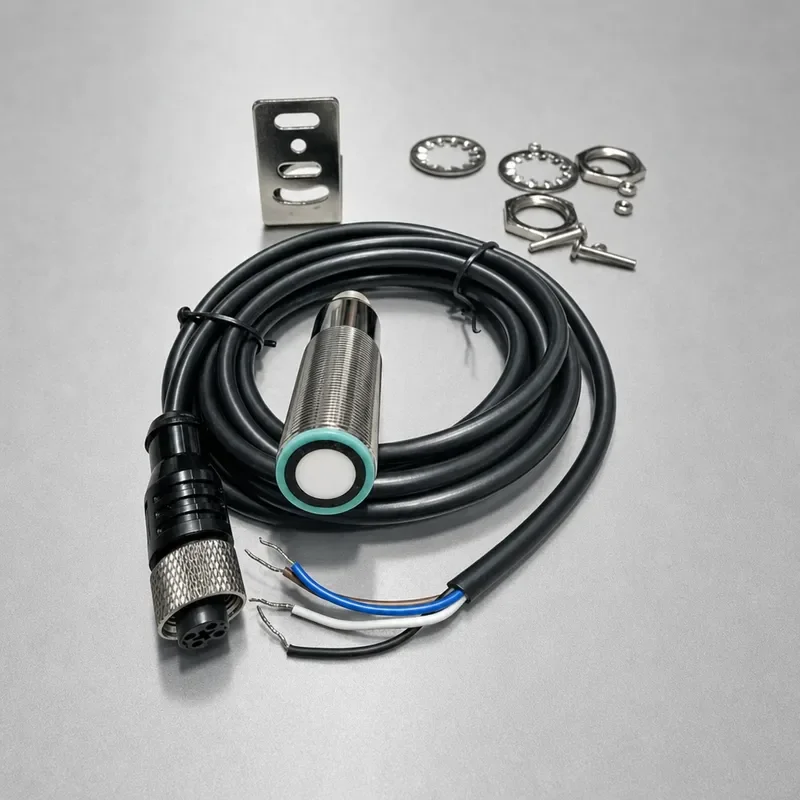 High Precision Ultrasonic Distance Sensor RS485 50-500mm Range 0.13mm Resolution 200kHz IP67 Waterproof Level Measurement
