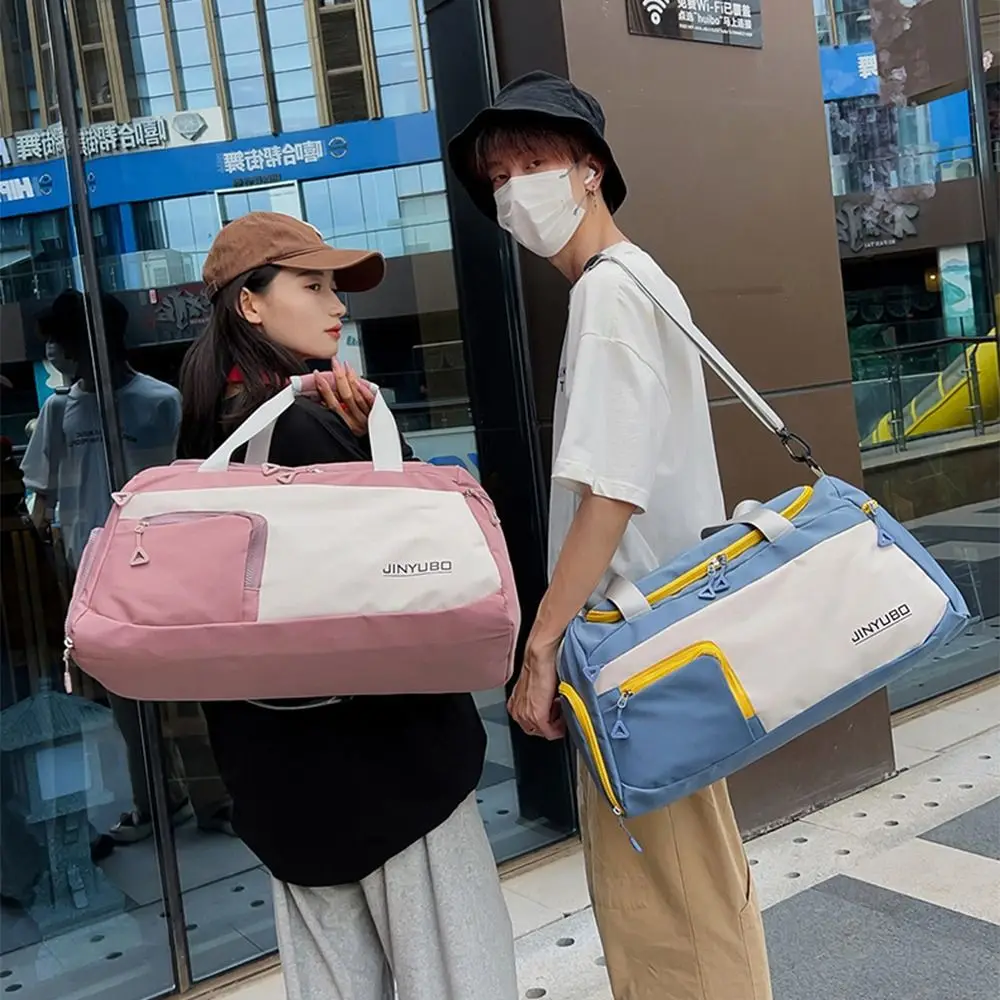 Oxford Travel Luggage Bag Sturdy Foldable Nylon Duffle Bag Multi-functional Short Distance Large Capacity Handbag Girl