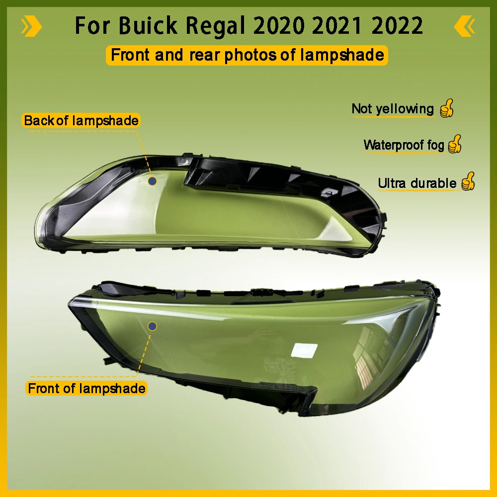 For Buick Regal 2020 2021 2022 Car Front Headlight Lens Cover Auto Shell Transparent Headlamp Cover Replace Original Lampshade