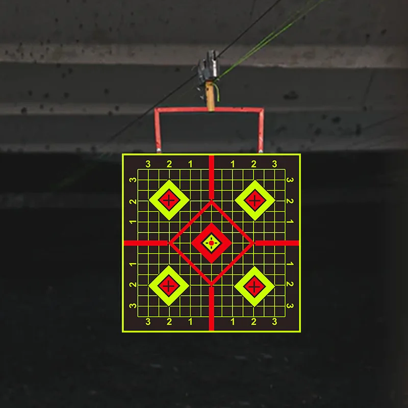 6/12 INCH Fluorescent Target Paper Gun Shooting Target Shooting Stickers Practice Reactive Sputtering Shooting Rifle Stickers