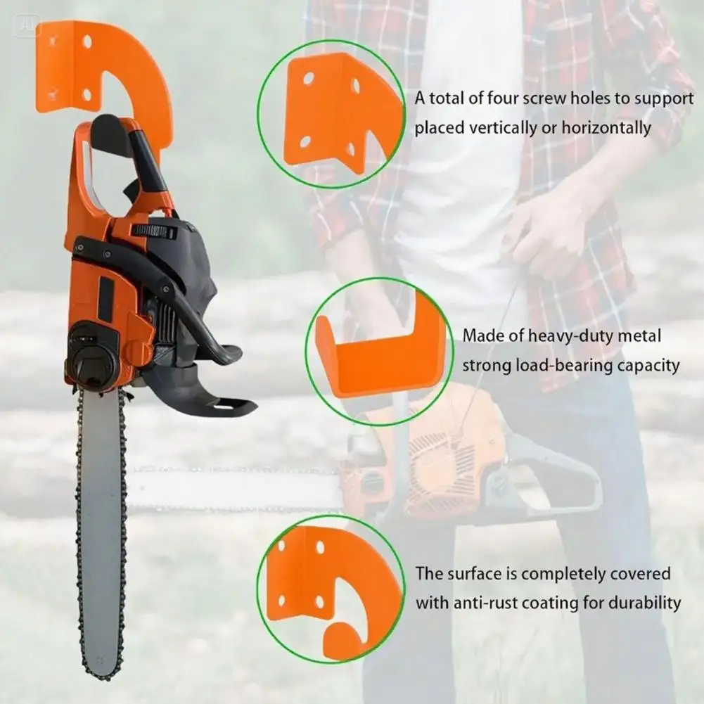 Chainsaw Hanger Strong Load-bearing Chainsaw Wall Bracket Heavy Duty Chainsaw Wall Mount Holder Chain Saw Rack