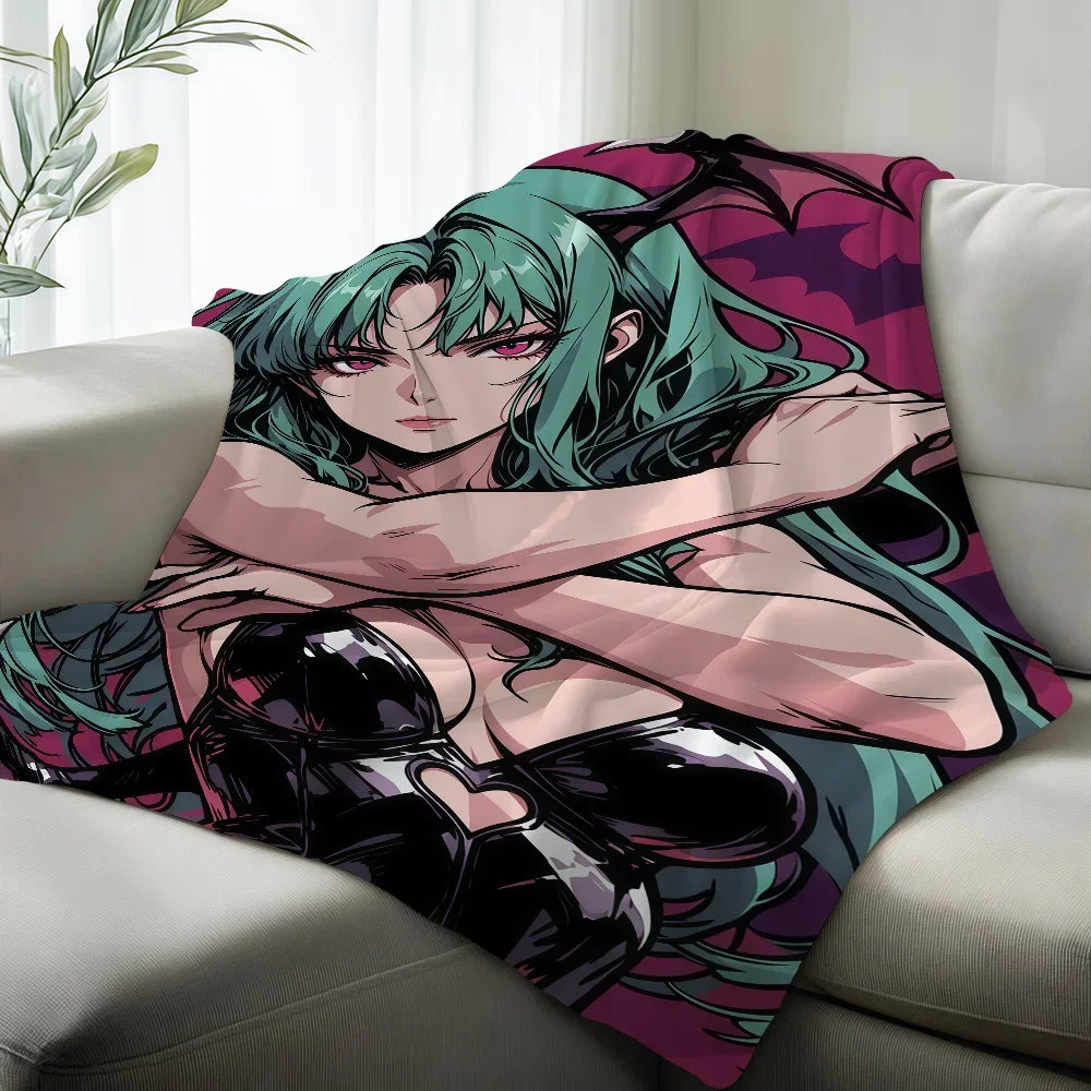 Game D-Darkstalkers Morrigan A-Aensland Blanket Suitable For Sofas Beds Offices Cars Outdoor Travel An Gift For Friends Family